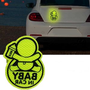 شخصية السيارة طفل في سيارة Guan Yuanguang ملصقات عاكسة للتحذيرات عاكسة لمنع مكبرات الصوت المهاجرة