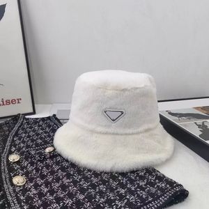 Cappello a cuffia a secchiello Centinaia di designer Cappelli a secchiello Pelliccia di visone finta Donna Autunno e inverno Secchi Lettere Temperamento Moda Goo S