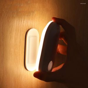 Nattlampor LED Väggljus Människokropp induktionslampa inomhus PIR Motion Sensor för ingångskorridorens sovrum