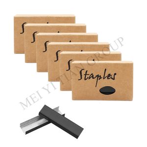 Andra kontorsskolan levererar 6 Box Black Stapler Standardpåfyllning 266 Storlek 5700 Staple för brevpapper 221130