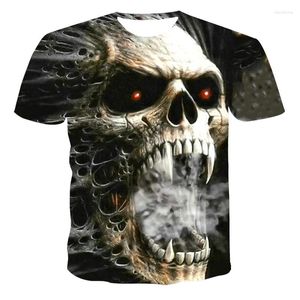 Herrar t shirts 2022 sommar 3 d t-shirt m￤n kl￤der pojke-barn skulldeid kort ￤rm mode o-hals gata slitage cool anpassningsbar 110-6 xl