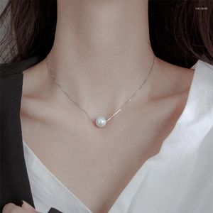 Цепочки Prata 925 Оригинальное жемчужное ожерелье для женщин Colar Collier Femme Bijoux Cadenas Mujer