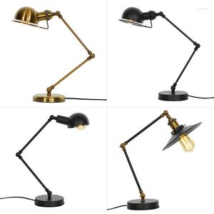 Table Lamps Nordic Nostalgia Bedroom Retro American Country Restaurant Coffee Shop Iron Bedside Decorative Lamp Of Desk Read Light