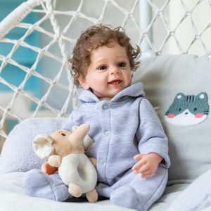 Puppen Fertige Bebe Reborn 55CM Baby Junge Yannik Ganzkörper Weiches Silikon Real Touch Handbemalt 3D Haut Verwurzeltes Haar 221201