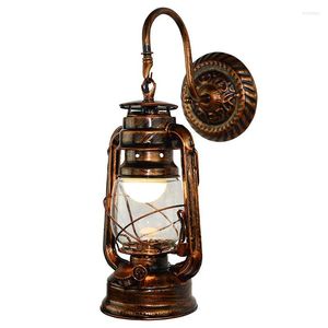 Wall Lamp Drop Ship&Wholesale Vintage LED Retro Kerosene Light Barn Lantern European Rustic Antique Style APR29