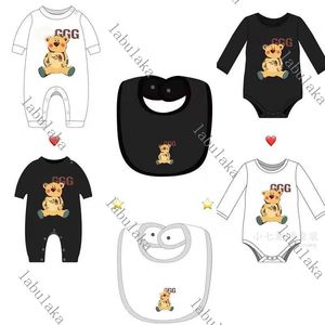 Rompers Retail grossist Nyf￶dd baby Little Bear Onesies Cotton Thin Jumpsuit ett stycke Bodysdr￤kter