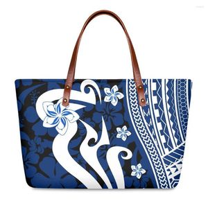 Duffel V￤skor Cumagical 2022 Ankomster Polynesiska blommigt tryckdesigner Famous Brands Ladies Custom Handbags Women Tote