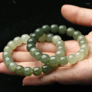 Strang Natürlicher Farbverlauf Hetian Jade Armband für Damen Herren Schmuck Accessoires 2022 Echtes Mädchen Geschenkzubehör