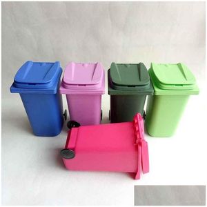 Arquivos de cart￣o de visita Big Bocal Toys Mini Lixo L￡pis Reciclagem pode Caixa Tabela Pen Pl￡stico Armazenamento de Armazenamento Artamenta￧￣o Artigo ou DHNFG