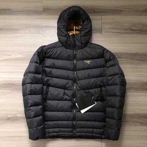 Winter designer black gold down jacket mens embroidered grey goose downs parka coat womens arc lightweight hooded cardigan coats oversize