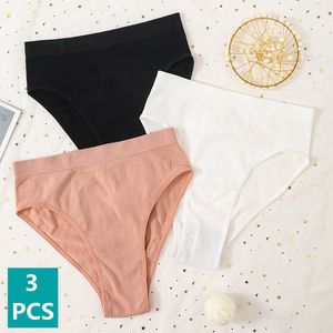 Majce damskie 3PCSSet Metties Women Rise Rise Bezproblemowe majtki wysokie nogi majtki rozciągnij bieliznę Kobiet Underpants Super Miękka bielizna 221202