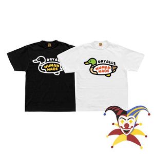 Homens camisetas 2022ss Pato Impressão Humana Feito Camisetas Homens Mulheres T-shirt Top Tees Manga Curta Camiseta Oversized Harajuku T221202