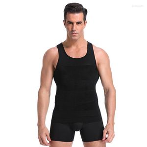 Men's Tank Tops Men's Body Shaper Back Corset Waist And Abdominal Bodysuit Breathable Elastic Slim Gym Weight Loss Vest on Sale