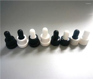 Bottiglie di conservazione 50-500 pezzi Tappo per olio essenziale Coperchio in plastica nero/bianco Coperchio contagocce Accessori per testa di colla 18/410 Bottiglia lucida 5-100 ml