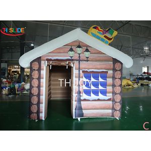 Wholesale Outdoor Activities 3x3m 10x10ft Christmas decoration inflatable Santa grotto protable party tent