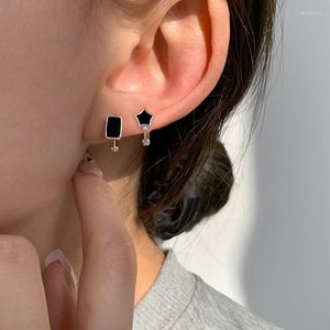 Hoop Earrings Heart-shaped Simple Star Square Ear Buckle Fashion Cute Creative Studs Ladies Love Women's Jewelry