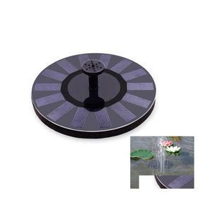 Solar Light Accessories Solar Fountain Pump Standing Bird Bath Water 1.4W Outdoor Floating Kit For Garden Pool Drop Delivery Lights Dhoif