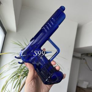 Glass bubbler Tobacco Smoke Pipe thick Waterpipe Herb Smoking Glass Pipes Accessory Gun oil burner pipe