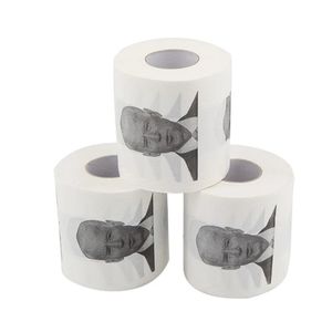 Novidade Joe Biden Papel higiênico guardanapos de rolo humor engraçado Gag Presentes de cozinha banheiro de madeira Torcado de celulose Os banheiros estampados de papéis guardanapos p1202