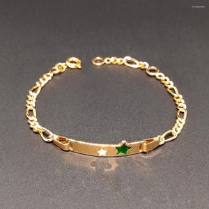 Link Bracelets Cute Kids For Little Baby Jewelry Children's Gift African Gold Bracelet Enfants Pulseras Bebe Kinder Armbanden B1133