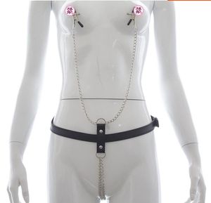 カップルのセックスセクシーな下着アピール大人の性的オブジェクト代替玩具女性乳房クリップワンピースチェーン下着SM女性奴隷訓練拷問装置