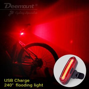 Światła rowerowe uznaje, że Cob Cob LED USB Mountain Tail Tailglight MTB Bezpieczeństwo Ostrzeżenie Ostrzeżenie rowerowe tylna lampka 221201