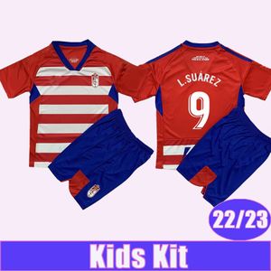22 23 Granada Kids Kit Soccer Jerseys L. SUAREZ L. MILLA A. PUERTAS D. MACHIS C. NEVA VICTOR DIAZ QUINI DOMINGOS D. Home Child Suit Football Shirts