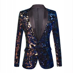 Men's Suits Blazers Men Shawl Lapel Designs Plus Sequins Jacket DJ Club Stage Singer Clothes Nightclub Wedding Party 221201