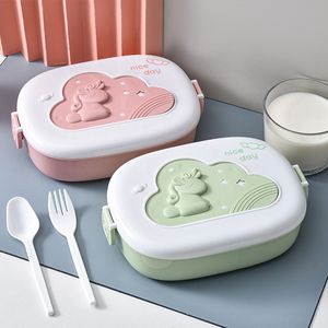 Lunch Boxes Cute Lunch Box for Kids Compartments Microwae Bento Lunchbox Children Kid School Outdoor Camping Picnic Food Container Portable 221202