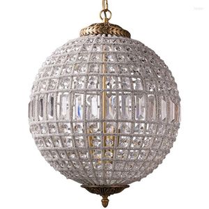 Lâmpadas pendentes Retro Luxo K9 Candelador de cristal para sala de estar banheiro banheiro vintage LUZES LUZES E27 Lâmpada pendurada