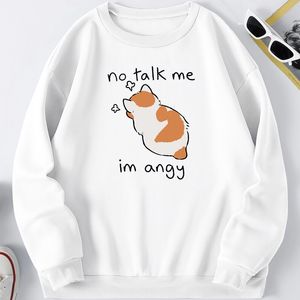 Herren Hoodies Sweatshirts No Talk Me Im Angy Hoodie Anime Sweatshirt Koreanischer Stil Trapstar Crewneck Frühling Herbst Pullover Männer Jumper 221202