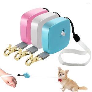 Wholesale Dog Collars Pet Leash 2M Retractable Small Animal Lead Cat Puppy Rope With Handle One-Hand Brake Outdoor Training Supplies