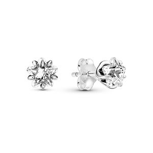 Celestial Sparkling Star Stud Earrings 925 Sterling Silver with Original Box for Pandora CZ diamond Fashion Party Jewelry Gift Earring for Women Girls