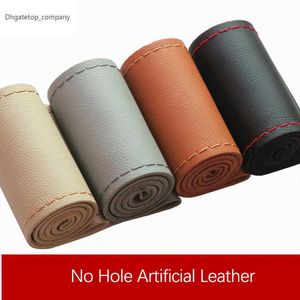 Artificial Leather Car Steering Wheel Cover With Needles and Thread Diameter 38cm Auto Car Accessories