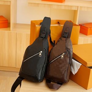 Wholesale Designer Men Chest Bags Leather Sling Zipper Pack Shoulder Crossbody Bag For Male Biker Satchel Woman Briefcases Sports Bag
