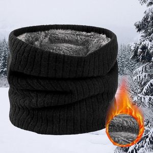 Tactical Hood Unisex Knitted Warm Scarf Winter Autumn Ring Women Bandana Solid Fleece Men Headband Neck Shawl 221201