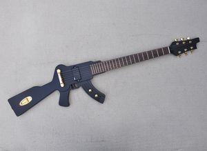 Guitarra elétrica em forma de arma de 6 cordas com braço de jacarandá 22 trastes pode ser personalizado