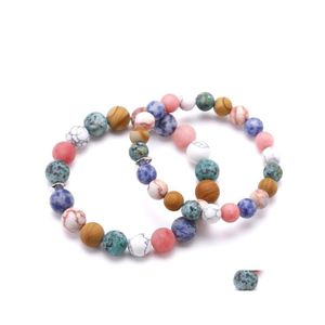 Beaded Yoga Men Women Ethnic Natural Stone Bracelets Bangles Pray Mala Handmade Bracelet For Jewelry Drop Delivery Dhesl