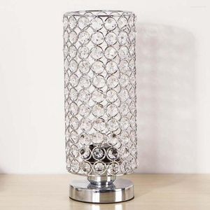 Table Lamps Modern Crystal Lamp E27 Desk For Home Bedside Reading Bedroom Night Lights LED Bulb EU/US Plug