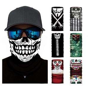 Taktische Kapuze 3D-Schädel Nahtloses Bandana Radfahren Magischer Schal Buffs Gesichtsmaske Halsmanschette Schlauch Angeln Ski Wandern Sturmhaube Kopfbedeckung Damen Herren 221201