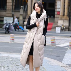 女性のベスト高品質の女性冬用ジャケット綿パッドが厚くなった女性の長いベスト温かいノースリーブコートウエストコートファッション221202