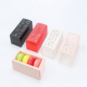 Wedding Gift Boxes Wrap Hollow Pattern Cake Biscuit Box Macaroon Box With PVC Window