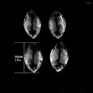 Chandelier Crystal 38mm White Teardrop Prism Horse Eye Shape Prisms Hanging Drops Pendants Spare Parts For Chandeliers 20 Pcs