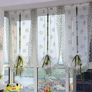 Wholesale Curtain Plum Blossom Roman Rolling Balcony Living Room  Gauze Embroidery Transparent