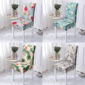 Stol täcker pionblomma tryckstolschaise lounge recliner cover bröllopsmakeup möbler