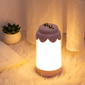 Luci notturne Lampada luminosa per bottiglia Lampada per armadietto per allattamento per bambini creativa Regalo portatile per animali domestici all'aperto