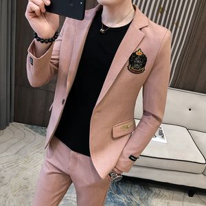 Men's Suits Blazers Pants Luxury Brand Solid Color Men Suit Slim Fit Wedding Tuxedo Custom Made Groom Party Male 221201