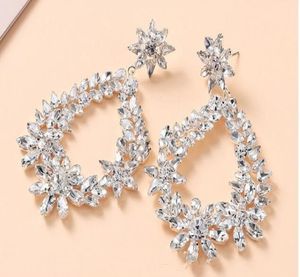 2021 Trouver des boucles d oreilles de mode brillant similaires Silver Silmaistones Long Drop Earge For Women Bridal Jewelry Wedding For5500401