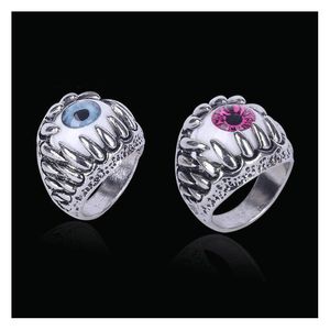 Band Rings Jewelry Jewelry Evil Eye Ring Punk Blue Eyes Mens Rings Drop Delivery Dhhr4