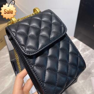 Women's Brand Designers Shoulder Bags Fashion Mini Flip Phone Bag High Quality Solid Leather Hardware Gold Chain Crossbody Bag Factory Direct Sales